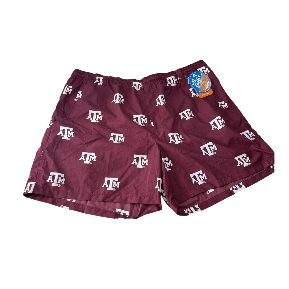 Columbia PFG Texas A&M Aggies Swim Shorts Mesh Lined Mens XXL NEW